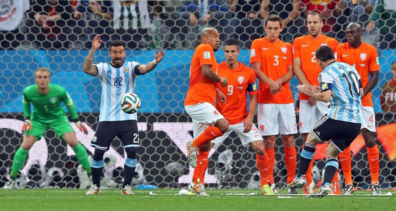 Semifinal de la Copa del Mundo 2014 disputada entre Argentina y Países Bajos en el Estadio Arena Corinthians en Sao Paulo. EFE/SRDJAN SUKI